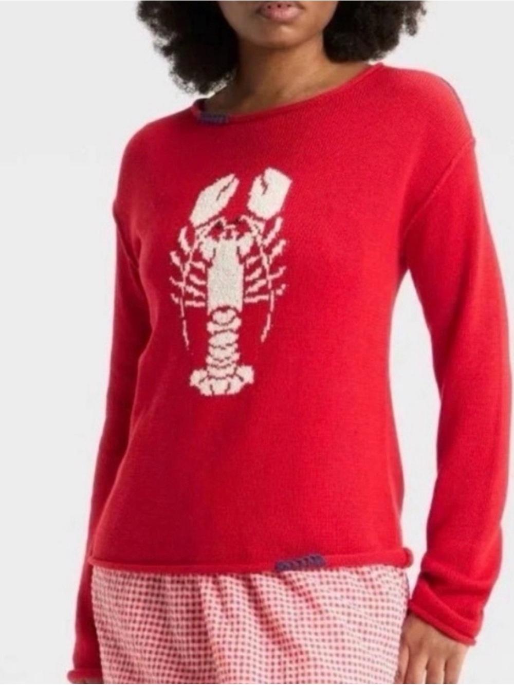 wild fable Red Knit Sweater with White Lobster Motif - Picture 2 of 2